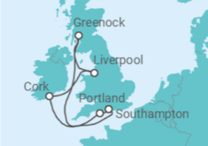 Itinerario del Crucero El encanto de las Islas Británicas - Disney Cruise Line