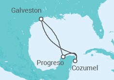 Itinerario del Crucero México desde Galveston - Disney Cruise Line