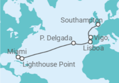 Itinerario del Crucero De Londres a Miami, ¡nunca dejes de soñar! - Disney Cruise Line