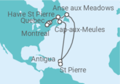 Itinerario del Crucero Antigua Y Barbuda, Canadá - Seabourn