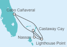 Itinerario del Crucero Bahamas desde Orlando - Disney Cruise Line