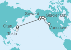 Itinerario del Crucero De Tokio a Vancouver  - Cunard