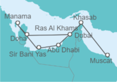Itinerario del Crucero Qatar, Emiratos Árabes - WindStar Cruises
