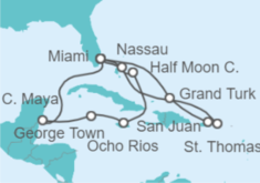 Itinerario del Crucero Bahamas, Puerto Rico, Islas Vírgenes - EEUU, Estados Unidos (EE.UU.), Islas Caimán, Jamaica - Holland America Line