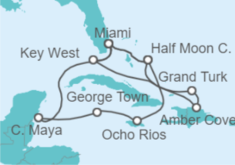 Itinerario del Crucero Islas Caimán, Jamaica, Estados Unidos (EE.UU.), Bahamas - Holland America Line