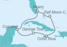 Itinerario del Crucero Caribe Occidental - Holland America Line