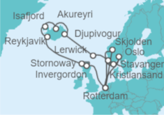 Itinerario del Crucero Noruega, Reino Unido, Islandia, Holanda - Holland America Line