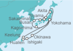 Itinerario del Crucero Taiwán, Japón, Corea Del Sur - Princess Cruises