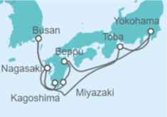 Itinerario del Crucero Flores de Kyushu en primavera - Princess Cruises