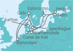 Itinerario del Crucero Noruega, Dinamarca, Alemania, Estonia, Finlandia, Suecia - Holland America Line