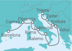 Itinerario del Crucero Desde Barcelona a Trieste (Italia) - Holland America Line