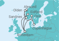 Itinerario del Crucero Fiordos Noruegos y Copenague - Holland America Line