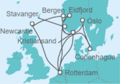 Itinerario del Crucero Noruega, Reino Unido, Holanda, Dinamarca - Holland America Line