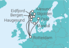 Itinerario del Crucero Noruega, Holanda - Holland America Line