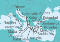 Itinerario del Crucero Desde Civitavecchia (Roma) a Trieste (Italia) - Holland America Line