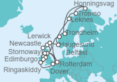 Itinerario del Crucero Círculo Polar Ártico e Islas Británicas - Holland America Line