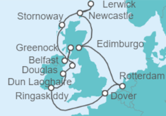 Itinerario del Crucero Reino Unido - Holland America Line