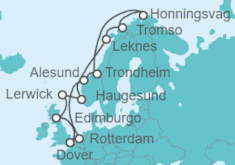 Itinerario del Crucero Travesía del Círculo Polar Ártico - Holland America Line