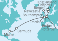 Itinerario del Crucero Desde Fort Lauderdale (Miami) a Rotterdam - Holland America Line