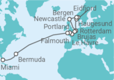 Itinerario del Crucero Desde Rotterdam a Fort Lauderdale (Miami) - Holland America Line