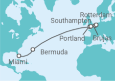 Itinerario del Crucero Bermudas, Reino Unido, Bélgica - Holland America Line