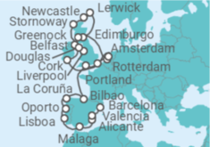 Itinerario del Crucero Desde Rotterdam a Barcelona - Holland America Line