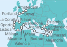 Itinerario del Crucero Desde Dover (Inglaterra) a Pireo (Atenas) - Holland America Line