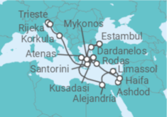 Itinerario del Crucero Desde Trieste (Italia) a Pireo (Atenas) - Holland America Line