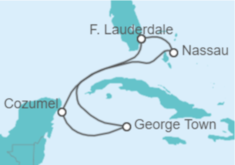 Itinerario del Crucero Islas Caimán, México y Bahamas - Celebrity Cruises