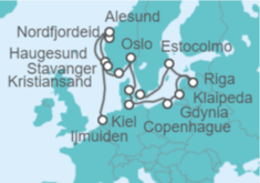 Itinerario del Crucero Travesía de verano en Noruega - Regent Seven Seas