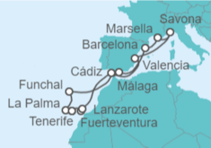 Itinerario del Crucero Islas Canarias - Costa Cruceros