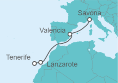 Itinerario del Crucero España - Costa Cruceros