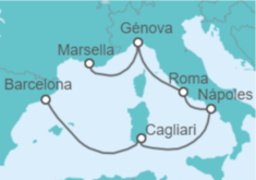 Itinerario del Crucero Italia - Costa Cruceros