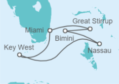 Itinerario del Crucero Bahamas: Great Stirrup Cay, Cayo Hueso y Bimini - NCL Norwegian Cruise Line