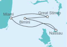 Itinerario del Crucero Bahamas - NCL Norwegian Cruise Line