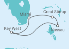 Itinerario del Crucero Bahamas: Great Stirrup Cay, Cayo Hueso y Nasáu - NCL Norwegian Cruise Line