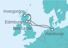 Itinerario del Crucero Reino Unido - AIDA