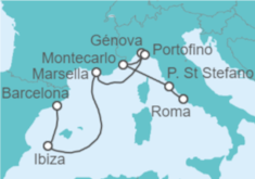 Itinerario del Crucero Mediterráneo Occidental - Explora Journeys