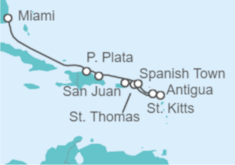 Itinerario del Crucero St. Thomas, Antigua, República Dominicana - Explora Journeys