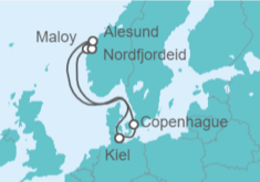 Itinerario del Crucero Noruega y Dinamarca - AIDA