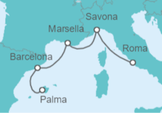 Itinerario del Crucero Italia, Francia, España - Costa Cruceros