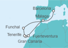 Itinerario del Crucero Islas Canarias - Costa Cruceros