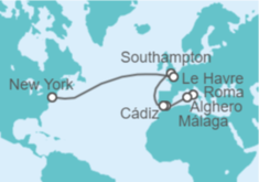 Itinerario del Crucero Desde Roma a Nueva York - Cunard