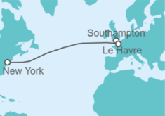 Itinerario del Crucero Desde Londres a Nueva York - Cunard