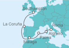 Itinerario del Crucero De Roma a Londres - Cunard