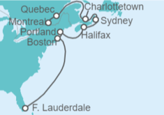 Itinerario del Crucero Desde Fort Lauderdale (Miami) a Montreal (Canadá) - Holland America Line