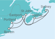 Itinerario del Crucero Canadá - Holland America Line