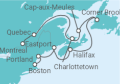 Itinerario del Crucero Canadá - Holland America Line