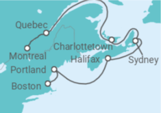 Itinerario del Crucero Canadá - Holland America Line