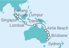 Itinerario del Crucero Australia, Malasia - Princess Cruises